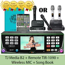 TJ Media B2 Karaoke Machine 1TB + Wireless Mic + Remote + Song book