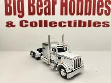 1/64 DCP White & Silver Peterbilt 359 With Vintage Mercury Style Sleeper Tractor