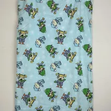 Viacom Rugrats Snowday Set Flat Sheet, Fitted & 1 Pillowcase Twin Rare HTF 1998