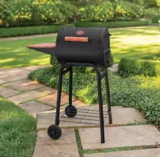 Patio Pro Charcoal Grill Char-Griller Black Barrel Steel Sliding Drawer Outdoor