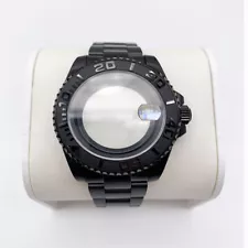 40MM stainless steel Watch Case Mineral Glass Case+Strap for NH35/NH36 Movement