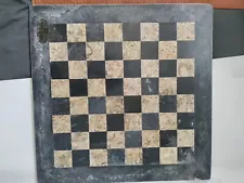 15 Inches Handmade Marble Marinara & Black Full Chess Game Set