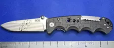 SOG Kilowatt Folding Blade Wire Stripper Black VG USED Electrician Pocket Knife