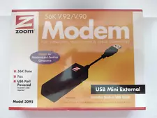 NEW Zoom Model 3095 Data Fax Dial-Up 56K V.92/V.90 Mini External USB Modem *NIB*