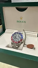 Rolex GMT-Master 16700 Silver Oyster Bracelet with Blue and Red Bezel