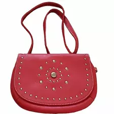 NWOT Grace Adele Red Studded Satchel Purse