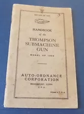 Handbook of the Thompson submachine gun 1928 model published 1940