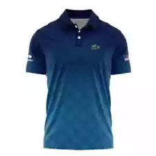 SALE! Lacoste Blue Abstract US Open Tennis Champions Polo Shirt For Men