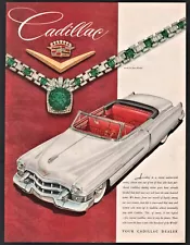 1953 CADILLAC White Convertible w/red interior AD