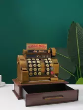 Old-fashioned American Cash Register Model Cafe Bar Decor Iron Toy Collection