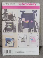 Simplicity 2822 Accessories for Wheelchairs and Walkers Uncut Sewing Pattern