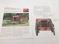 c.1919 Massey-Harris No. 3 Vintage Tractor Frameable Article Pics Specs Display