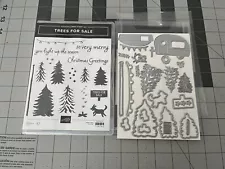 Stampin Up TREES FOR SALE Stamps And Tree Lots Dies Set*** NEW***