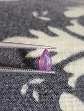 0.42 Ct Natural Purple Sapphire Kashmir (Pakistan) Pear Shape Unheated Gemstone