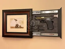 Hidden Storage Photo Frame for Gun and Valuables 14-1/2 x 12-1/2 / Brown