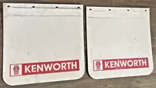 ~ A PAIR OF LEFT & RIGHT SIDE 24" x 24" KENWORTH USED TAKE OFF VINYL MUDFLAPS ~