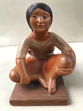 Noel Osheroff Mother Child Statue for Robert Maxwell Pottery. 7" tall