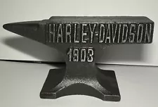 HARLEY DAVIDSON Motorcycle 1903 Cast Iron Miniature Anvil Embossed Lettering