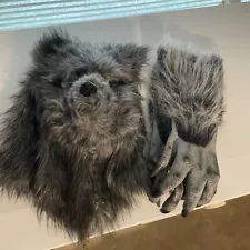 Mask Wolf Masquerade Unisex Halloween Cosplay Head Piece With Gloves