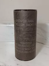 WW2 1940s M18 Yellow Smoke Hand Grenade Cardboard Tube EMPTY