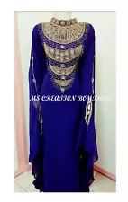 Sale !! Dubai Kaftan Abaya African Plus Size Beaded Dress Arabian Jalabiya Dress