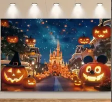 Halloween Fairytale Disney Princess Castle Photo Party BIG 90x70" Backdrop Decor