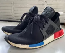 Men's 11.5 Adidas NMD XR1 Primeknit OG Black/Red/Blue 2017 (No Box)