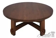 64381EC: STICKLEY Round Mission Oak Coffee Table