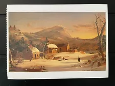 POSTCARD HUDSON RIVER SCHOOL PAINTINGS- WINTER RAMAPO VALLEY, 1853, CROPSEY