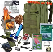 Survival Go Bag Bushcraft Tactical Gear Fire Starter Ferro Rod Camping