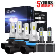 For GMC Yukon SLT 2000-2005 2006 6x 6000K LED Headlights 880 Fog Bulbs Combo Kit (For: More than one vehicle)