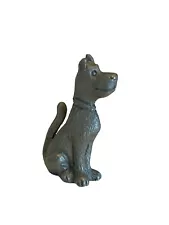 VTG Miniature Pewter Dog Figurine 1.25” Marked Pewter BDA Looks Like Scooby Doo