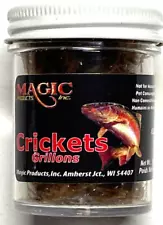 Magic Bait Preserved Crickets 1/2oz Jar #5230 Fishing Cricket Baits