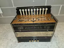 Antique Vintage Button Box Accordion Hohner