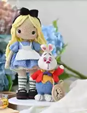 Disney Collector Alice in Wonderland Knitted Alice in Wonderland doll for sale