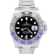 MINT 2017 PAPERS Rolex GMT-Master II BATMAN Blue 40mm Watch 116710 BLNR BOX