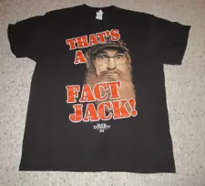 Duck Dynasty “That's A Fact Jack” Men's Large T-Shirt Black Cotton Short Sleeve