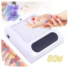 80W Nail Dust Vacuum Cleaner Nail Dust Collector For Manicure Extractor Fan New