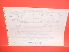 1969 BUICK ELECTRA 225 CUSTOM CONVERTIBLE COUPE SEDAN FRAME DIMENSION CHART