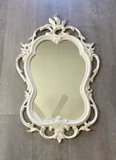 White French Provincial Syroco Wall Mirror Hollywood Regency 31" X 19" Vintage