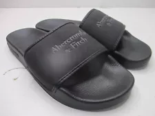 Abercrombie and Finch Men's Size 8 Logo All Black Slides