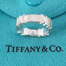 TIFFANY & Co. New Atlas Silver 925 AG SS Size 4 Accessories Jewelry Vintage