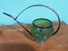 Amici Green Hand Blown Bubble Watering Jug