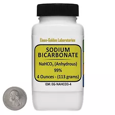 Sodium Bicarbonate [NaHCO3] 99% ACS Grade Powder 4 Oz in an Easy-Pour Bottle USA