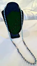 "Love Heals" Artisan-Made Sterling, Aquamarine & Peacock Pearls Necklace