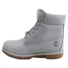 Timberland 50th Anniversary 6-Inch Premium Waterproof Boots Lace Up Light Grey