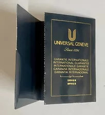 Universal GENEVE Guarantee Booklet Chronograph BI TRI SPACE Compax NINA RINDT