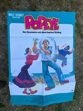 VTG German Original Popeye Peter Pan black cauldron Walt Disney Movie Poster lot