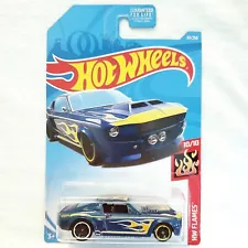 Hot Wheels Shelby GT500 #33 Blue HW Flames 1:64 Scale For Sale