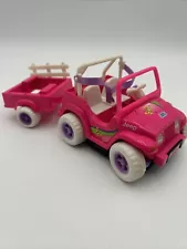 Kelly Power Wheels Jeep 1997 Barbie Doll Toy Pink Vintage Car